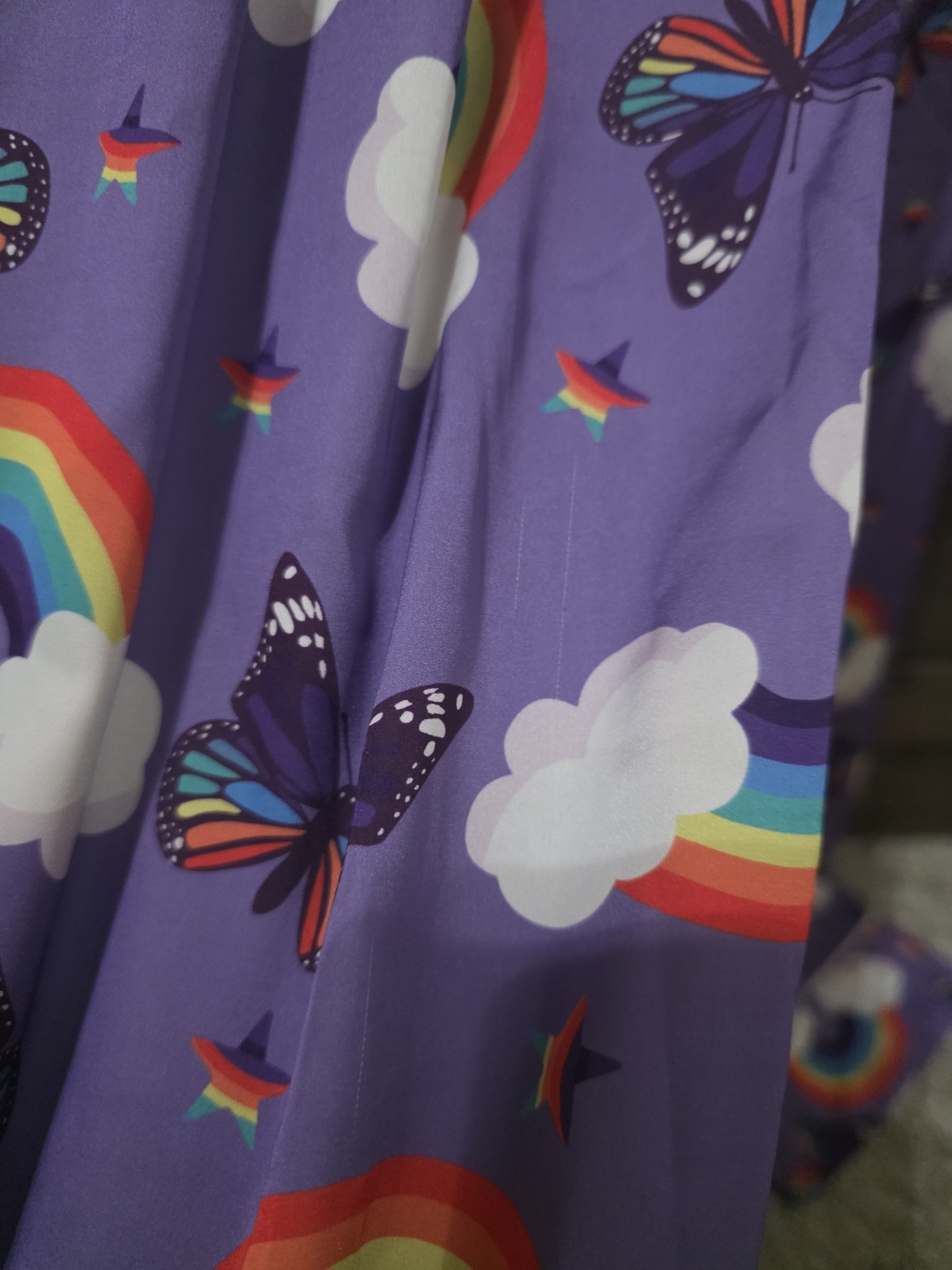Lola + The Boys Purple Rainbow and Cloud Two-Piece Pajama Set - Picture 6 of 6